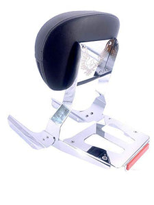 MyLohas Chrome Backrest and Sissy Bar Luggage Rack for Honda VTX1300 N/R/S 03 04 05 06