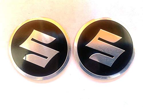 MyLohas 2X Aluminum Gas Tank Badge Fairing Tuning Fork Emblem Decal Sticker for Suzuki