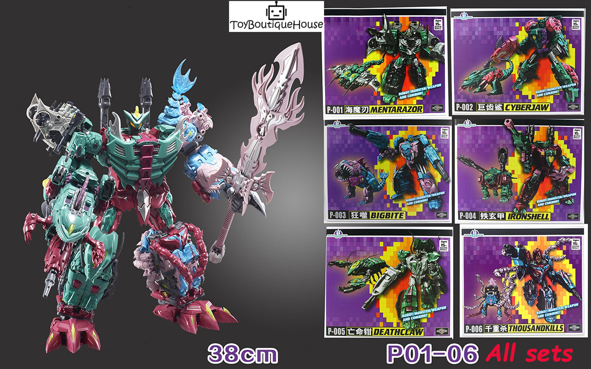 Transformers TFC Poseidon P01-06 All Sets Action Figure Reprint Decepticons（6 PCS）